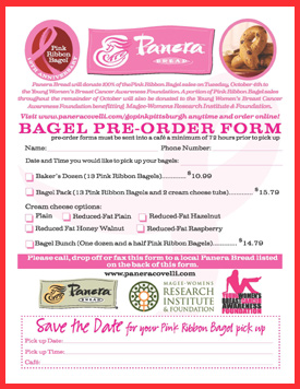 Panera Goes Pink order form
